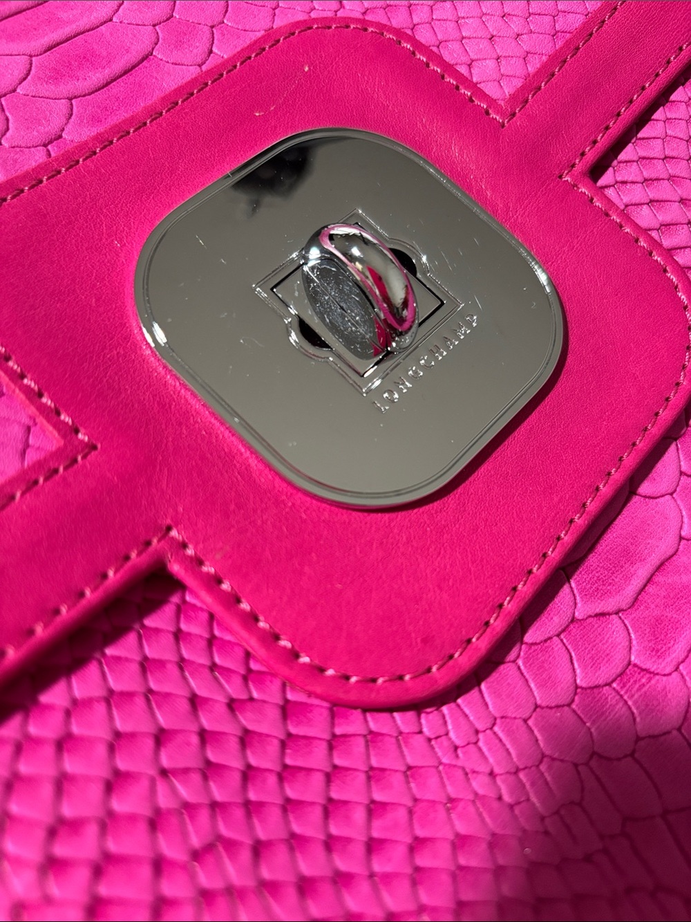 Longchamp Bright Pink Women's Shoulder Bag - Picture 2 of 9